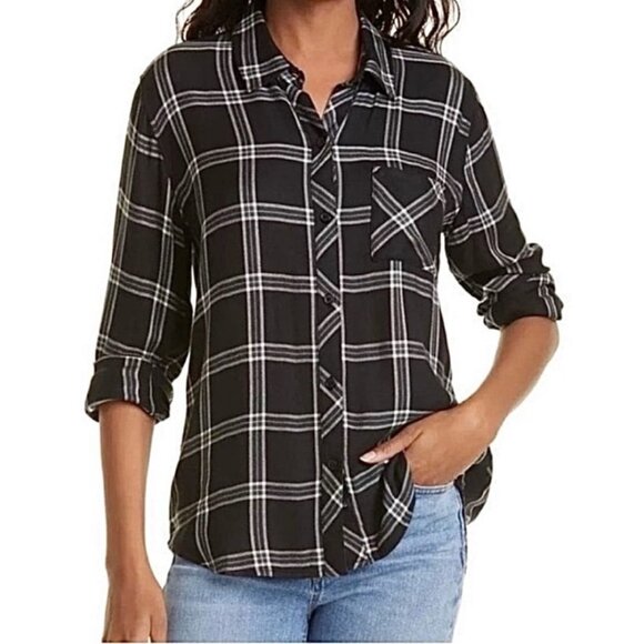 Rails Hunter Ash Cream Grey Button Up Shirt Size Large NWOT - Picture 1 of 10